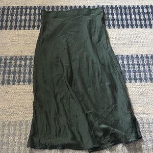 Quince Forest Green Midi Skirt